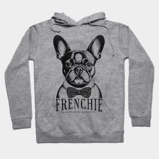 Frenchie Dog Vintage illustration Textured French Bulldog Retro Art Hoodie